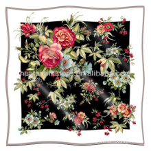 Silk Scarf New Flower Pattern Square GGT Silk Scarf